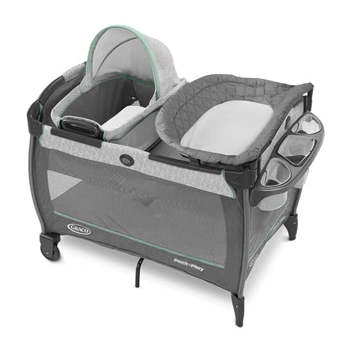 Graco Pack 'n Play Close2Baby Bassinet Playard Features Portable Bassinet Diaper Changer and More, Derby