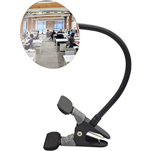 Ampper Clip On Security Mirror, Convex Cubicle Mirror for Personal Safety and Security Desk Rear View Monitors or Anywhere (3.35", Round)
