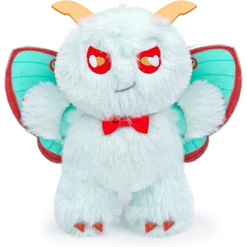 FRANKIEZHOU Luna Moth Baby Stuffed Animal- 6.3in Green with Keychain, Moth Plush Toy, Cute Doll,Gifts for Kids,Bag Decoration