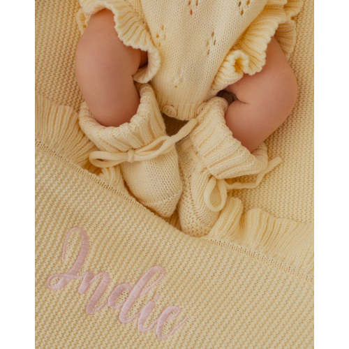 Knitted Booties | Lemon – Little and Fern