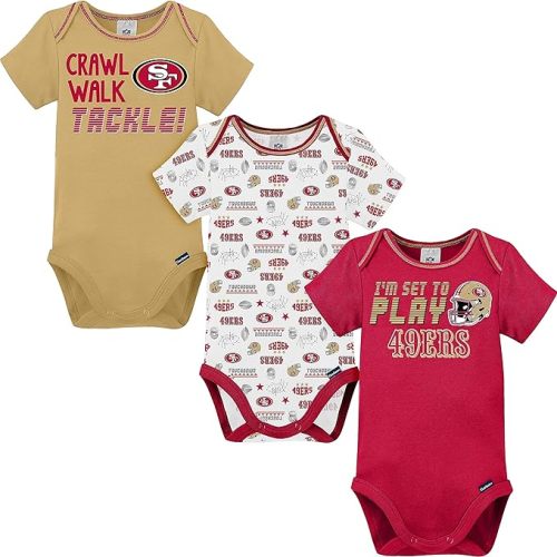 Gerber Baby NFL Team 3 Pack Short Sleeve Onesie Bodysuit