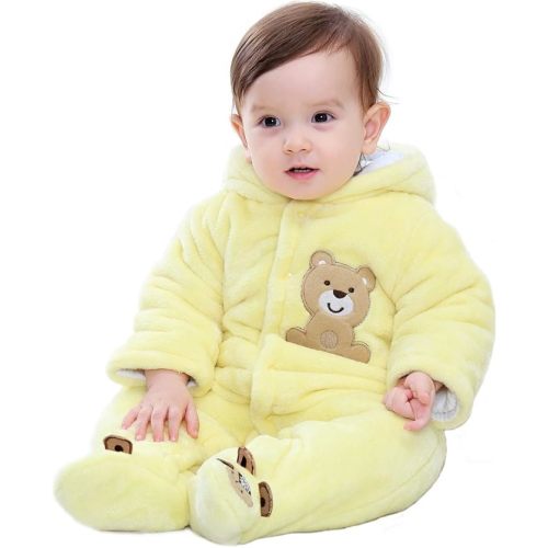Gaorui Newborn Baby Jumpsuit Outfit Hoody Coat Winter Infant Rompers Toddler Clothing Bodysuit