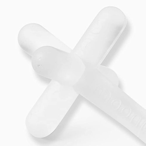 Moonjax Silicone Baby Teething Toys - Baby teether for Infants, Toddlers, Newborns, CPSIA Certified | Dishwasher, Sterilizer, and Freezer Safe - Clear