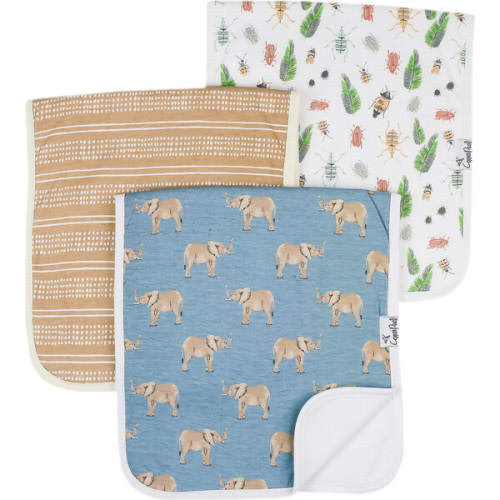 Peanut Premium Burp Cloths, Multi