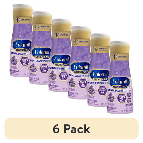 (6 pack) Enfamil NeuroPro Gentlease Liquid Baby Formula, For Premium Digestive Support, 32fl oz