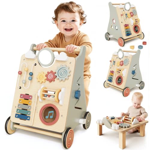 Push Walker with Wheels for 12 Months Boys Girls | Walking Toys for 1 Year Old, Learning to Walk