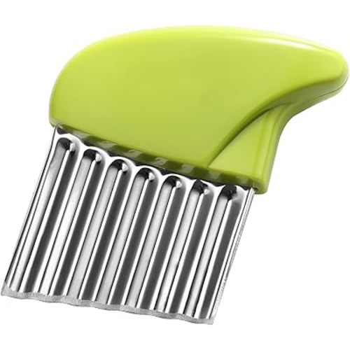 Crinkle Cutter Stainless Steel Potato Carrot Chip Vegetable Crinkle Wavy Chopper Cutter French Fry Slicer