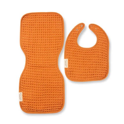 Bella Tunno | Reversible Bib + Burp Set Pumpkin
