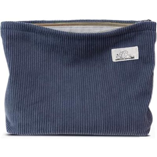HAPPYHEIDI Khaki Gingham Cotton Makeup Bag Cosmetic Travel Pouch with Bottom, Make Up Purse Organizer, Zipper Closure, Canvas Lined…