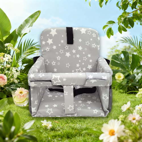 3-in-1 Shopping Cart Cover 5-Point Safety Harness Semi-Circle Back Fit Machine Washable Portable Waterproof High Chair Booster Seat Swing Pad for Baby