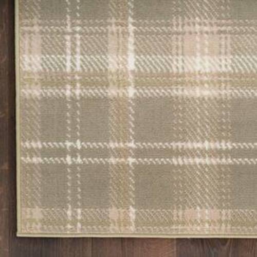 Grafix Olive 8 ft. x 10 ft. Plaid Contemporary Area Rug