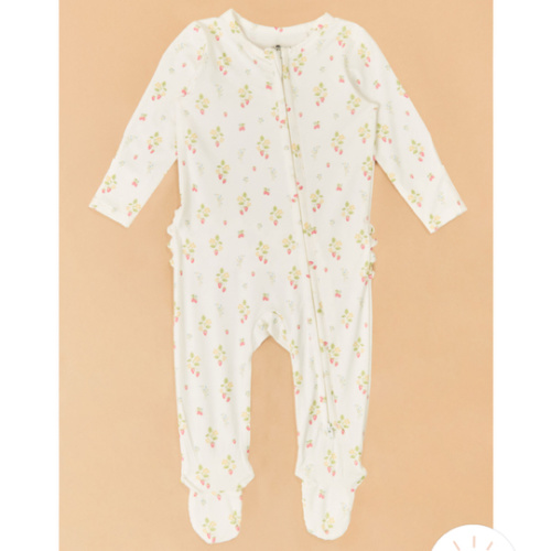 Sadie Strawberries Ruffle Footie