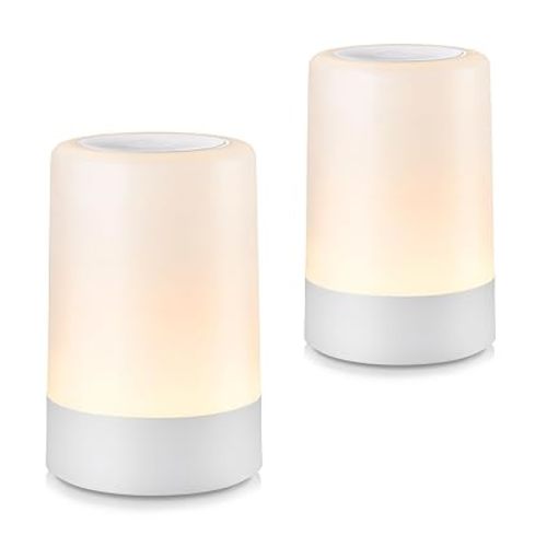 G Keni Nursery Night Light for Baby, Portable LED Touch Night Lamp for Kids and Adult, Breastfeeding, Sleep Aid, USB Rechargeable Nursing Lamp, Bedside Dimmable Warm Night Light, Soft Eye Caring