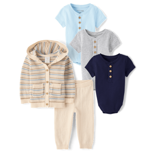 Baby Boys Marled 5-Piece Outfit Set - Homegrown by Gymboree - Multi