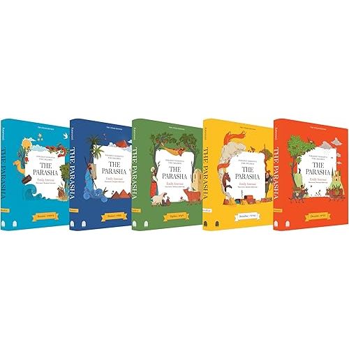 Parashat Hashavua for Children: The Parasha, 5 Volume Box Set (Multilingual Edition) Hardcover – August 1, 2024