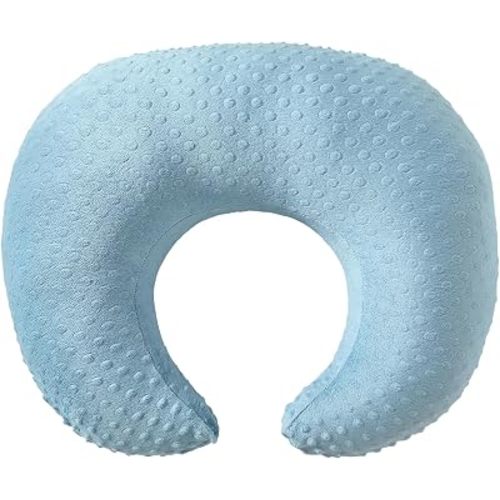 ESEN Plus Size Nursing Pillow and Body Positioner for Breast Feeding and Bottle Feeding, Ultra Soft Baby Breastfeeding Pillows with Removable Nursing Pillow Cover for Mom and Baby (Blue)