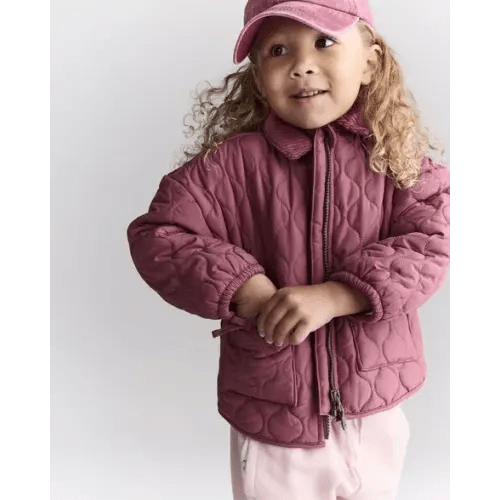Toddler Girl Quilted Barn Jacket - Burgundy - Otter Avenue | Carter's