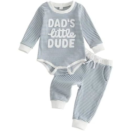 Infant Baby Boy Fall Clothes Letter Embroidery Outfit Pants Set