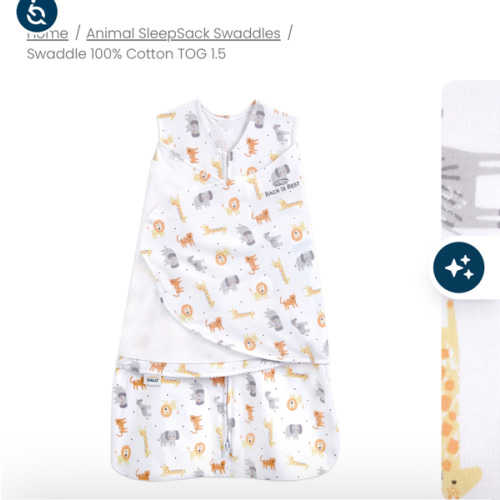 Jungle Print Cotton Swaddle | HALO