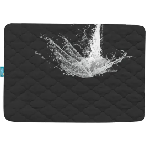 Pack and Play Mattress Pad Waterproof, Pack and Play Sheets Quilted- 39" x 27" Fitted, Black