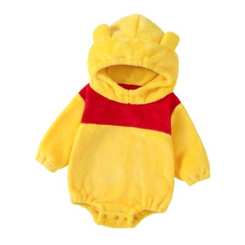 ZINTAOZT Infant Baby Boy Girl Animal Costume Newborn Flannel Hooded Romper Long Sleeve Bodysuit Cute Halloween Clothes