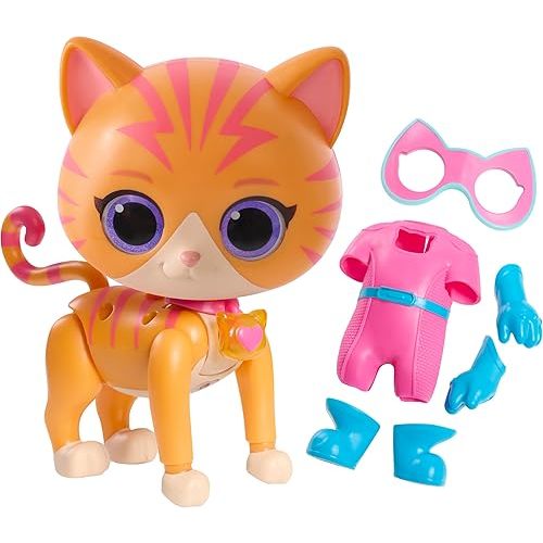 Disney Junior SuperKitties Cat-Tastic Transforming Ginny Lights and Sounds Figure, Kids Toys for Ages 3 Up by Just Play