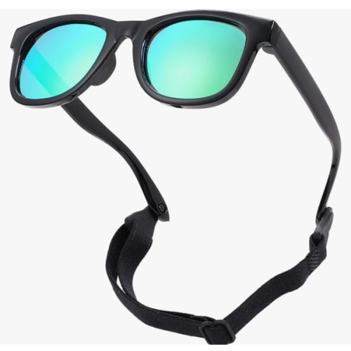 COASION Bendable Flexible Polarized Newborn Baby Sunglasses with Strap for Infant Boys Girls Age 0-12 Months CA8042