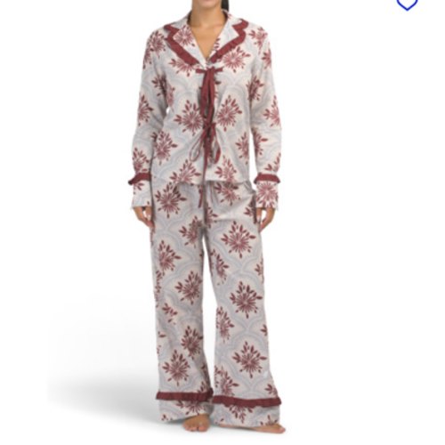 Cotton Poplin Heritage Bloom Top And Pants Pajama Set | Family Pajamas | Marshalls