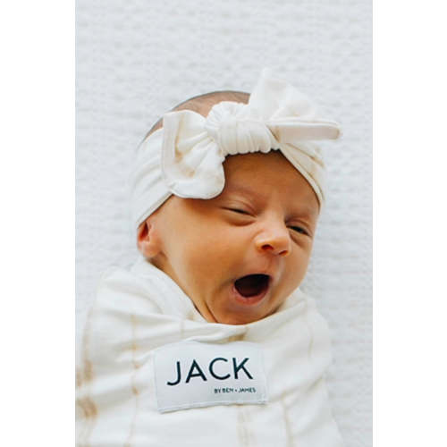 Knot Bow Headband, Ivory Tie Dye – Ben+James