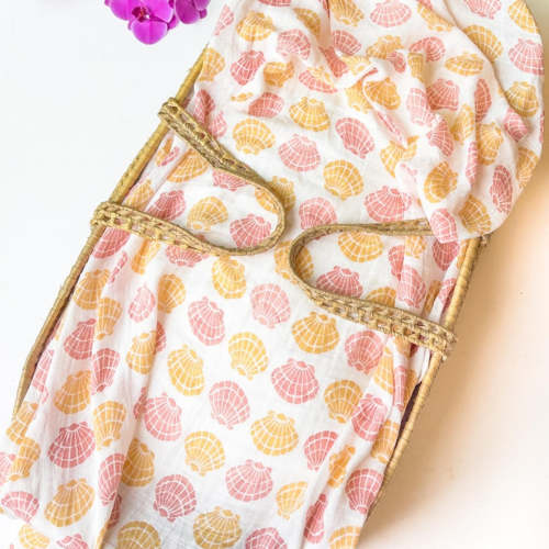 Sea Shell Swaddle - Organic Baby Swaddle | Ocean Nursery Decor – Coca + B.