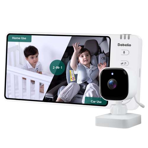 Wireless Baby Car Camera – 2-in-1 Monitor with Night Vision & 8H Battery, 5” HD Display