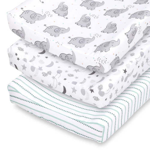 Celestial Elephant Baby Girl or Boy Changing Pad Covers Set of 3
