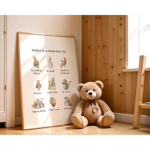 Peter rabbit decore Peterrabbit baby nursery wall art baby peter rabbit decor Peter flopsy rabbit Cute nursery art Beatrixpotter rabbit