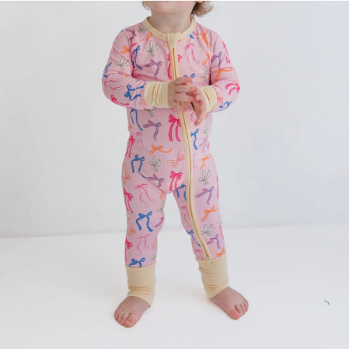 Multicolor Bow Zipper Romper – In My Jammers