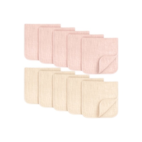 10-Pack Lyra Muslin Burp Cloths