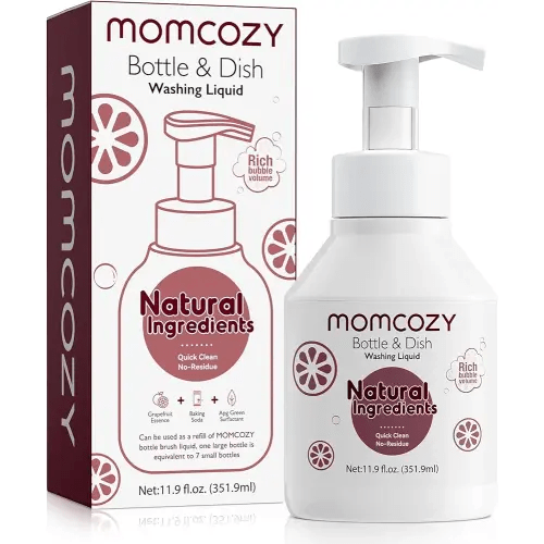 Momcozy Bottle Brush Cleaning Fluid, Powerful Cleaning with Natural Foam, Suitable for Momcozy Press Foaming Clean Bottle Brush Set, 11.9 Ounces