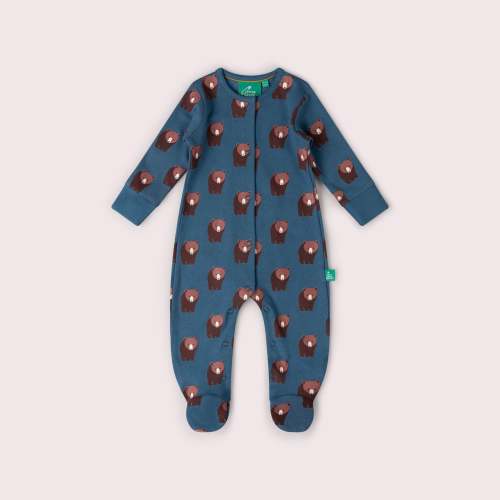 Blue Bears Organic Babygrow – Little Green Radicals, Size 0-3 Months