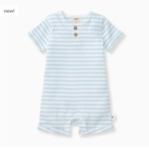 Rib Stripe Organic Cotton Baby Romper – Burt's Bees Baby