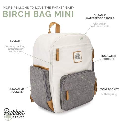 Lightweight Mini Diaper Backpack | Birch Bag Mini by Parker Baby Co.