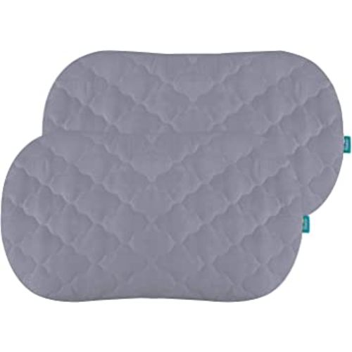 Bassinet Mattress Cover Compatible with Halo Bassinest Swivel Sleeper Bassinet Mattress Pad, 2 Pack, Microfiber, Waterproof and Soft, Grey