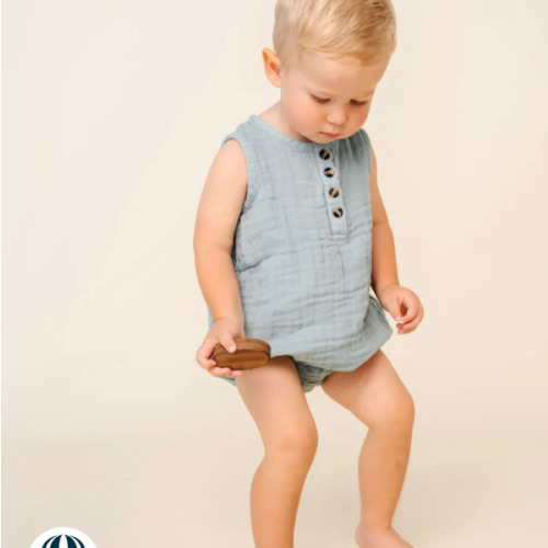 Cloud Muslin™ Bubble Romper - Steel