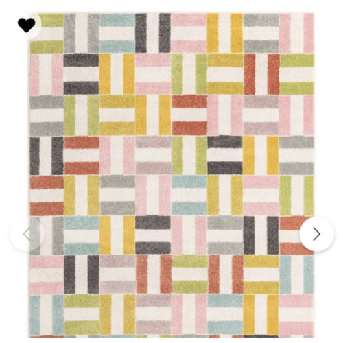 Multicolor 5' 3 x 8' Checkered Whimsy Kids Rug | Rugs.com