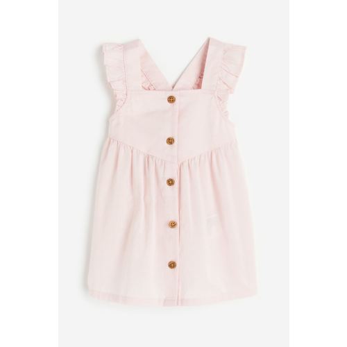 Ruffle-trimmed Cotton Dress