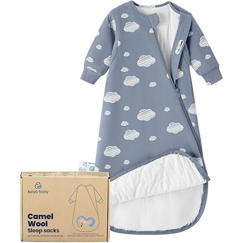 Unisex Sleeping Bag for Babies and Toddlers 1.0 Tog Sleep Sack 0-6Months, Newborn Sleep Sack, Wearable Blanket Baby, One Piece Long Sleeves, Gifts for Baby