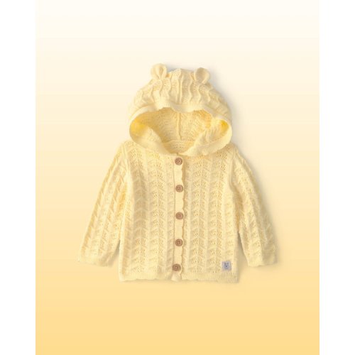 Baby Girl Disney© Winnie the Pooh Pointelle Cardigan with Bear Ears - Yellow - OshKosh B'gosh | Carter's