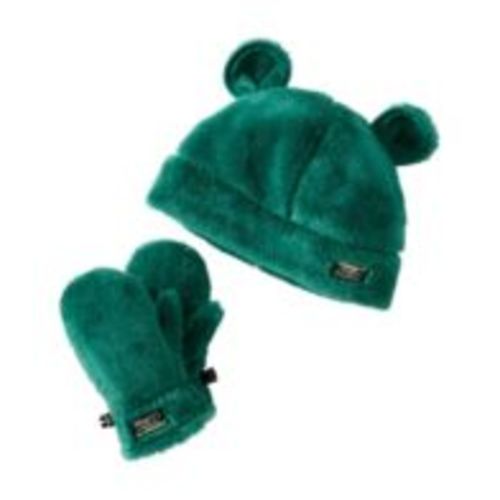 Toddlers' Hi-Pile Hat and Mitten Set