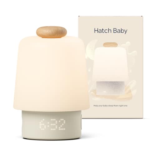 Hatch Baby Sound Machine & Night Light Routine Builder (Beechwood) | White noise machine, night light, toddler & kid time-to-rise alarm clock, registry essential with 3 months of sleep support