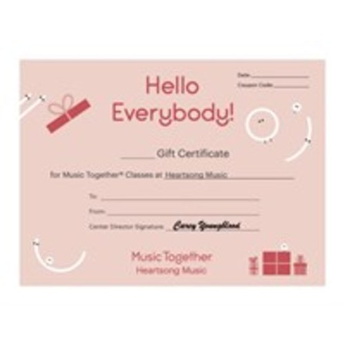 Heartsong Music - Gift Certificate - (choose amount)