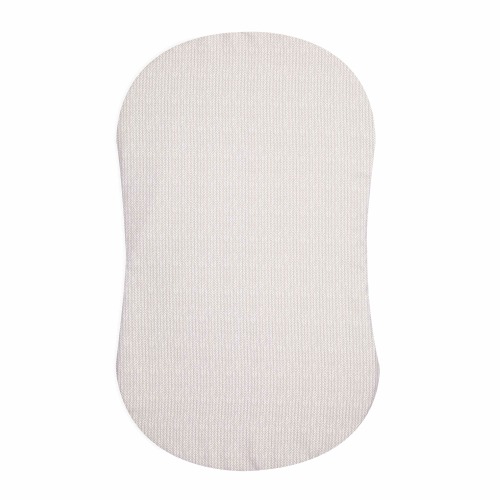 HALO - BassiNest Fitted Sheet 100% Cotton | Herringbone - cream ,
