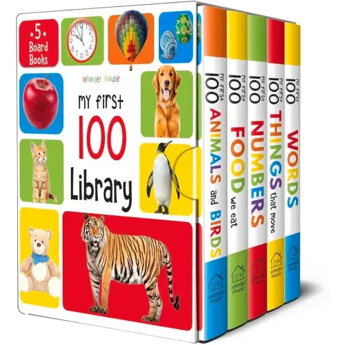 My First 100 Library: Boxset of 5 Early Learning Board Books